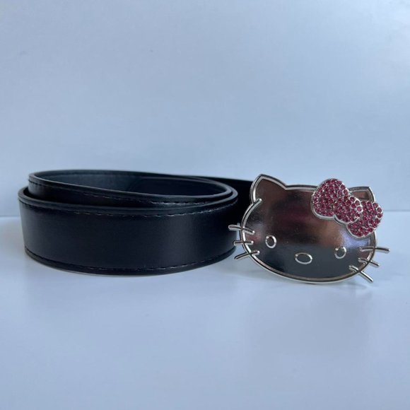 Y2K 2000s Hello Kitty rhinestone crystal grunge goth emo punk belt - Picture 3 of 7
